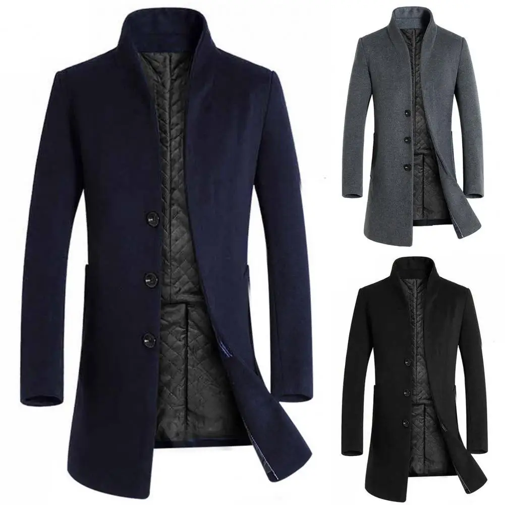 Men Trench Coat Single Breasted Thicken Winter Slim Fit Warm Windbreaker for Daily Wear
Men Trench Coat Single Breasted Thicken Winter Slim Fit Warm Windbreaker for Daily Wear