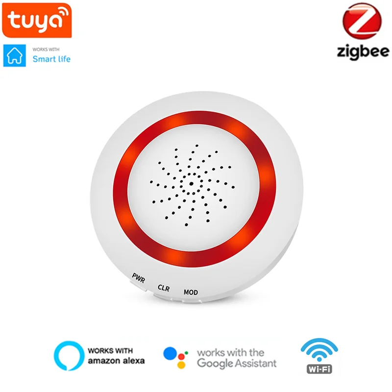 Умная звуковая и светильник вая сирена ZigBee, сенсор с управлением через приложение, работает с Alexa Google Home
Умная звуковая и светильник вая сирена ZigBee, сенсор с управлением через приложение, работает с Alexa Google Home