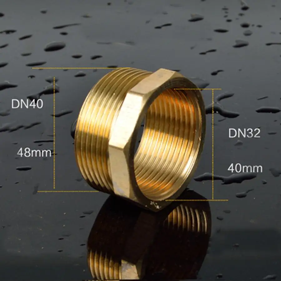 1.5" BSP Male Turn 1.2" BSP Female Brass Pipe Fitting Hex Bushing Fitting Coupler
1.5" BSP Male Turn 1.2" BSP Female Brass Pipe Fitting Hex Bushing Fitting Coupler
