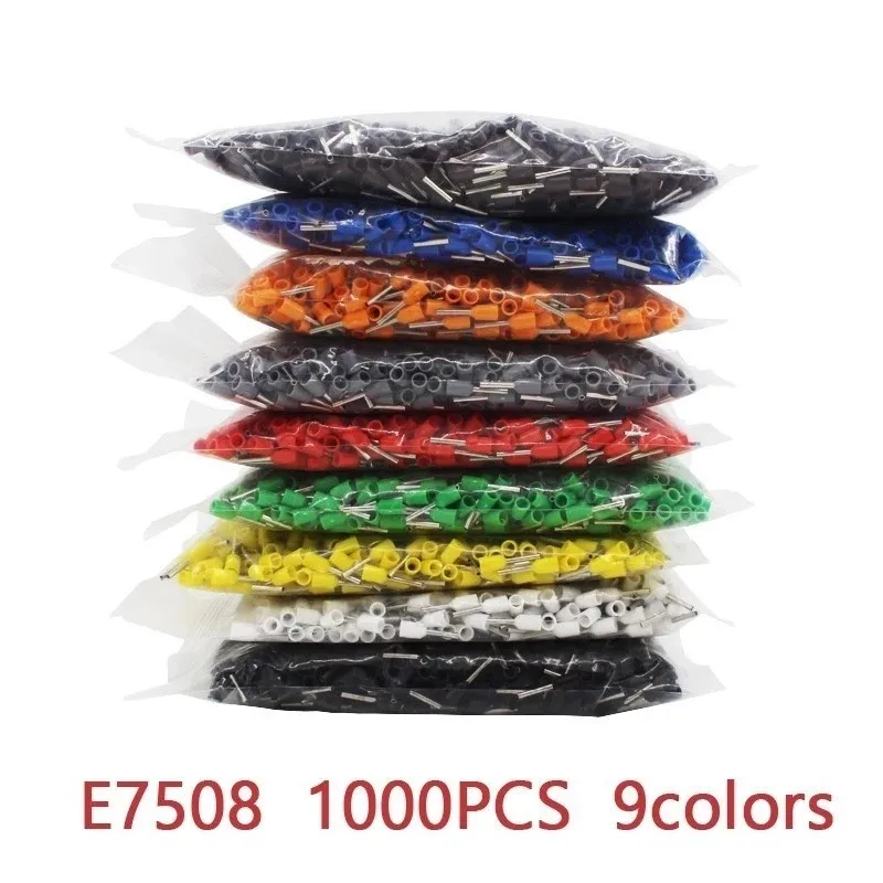 1000pcs E7508 Insulated Crimp Terminal Cold Pressed Terminal Tubular AWG #20 For Marine And Automotive Applications
1000pcs E7508 Insulated Crimp Terminal Cold Pressed Terminal Tubular AWG #20 For Marine And Automotive Applications