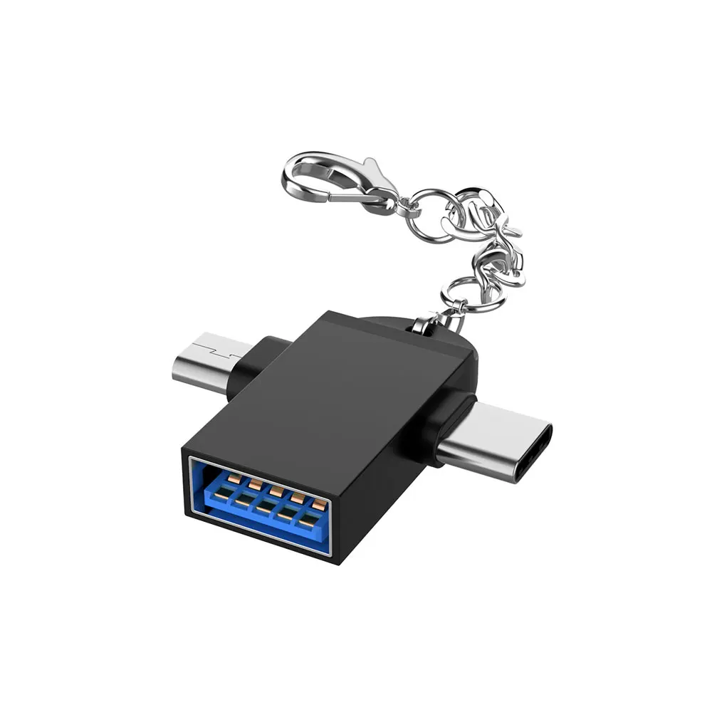 2 in 1 OTG Adapter USB 3.0 Female To Micro USB Male and USB C Male Connector Aluminum Alloy Converter For xiaomi samsung
2 in 1 OTG Adapter USB 3.0 Female To Micro USB Male and USB C Male Connector Aluminum Alloy Converter For xiaomi samsung