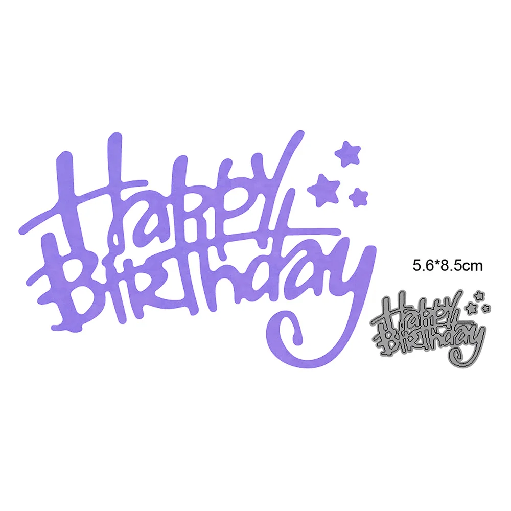 Happy Birthday Dies New 2021 Metal Cutting Dies for DIY Scrapbooking Paper and Card Making Decorative Embossing Dies Craft dies 
Happy Birthday Dies New 2021 Metal Cutting Dies for DIY Scrapbooking Paper and Card Making Decorative Embossing Dies Craft dies