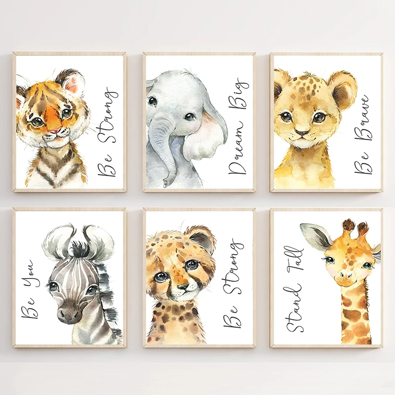 Nordic Watercolor Animals Baby Girl Nursery Wall Art Canvas Posters and Prints Wall Pictures for Kids Bedroom Boys Bedoom Decor
Nordic Watercolor Animals Baby Girl Nursery Wall Art Canvas Posters and Prints Wall Pictures for Kids Bedroom Boys Bedoom Decor