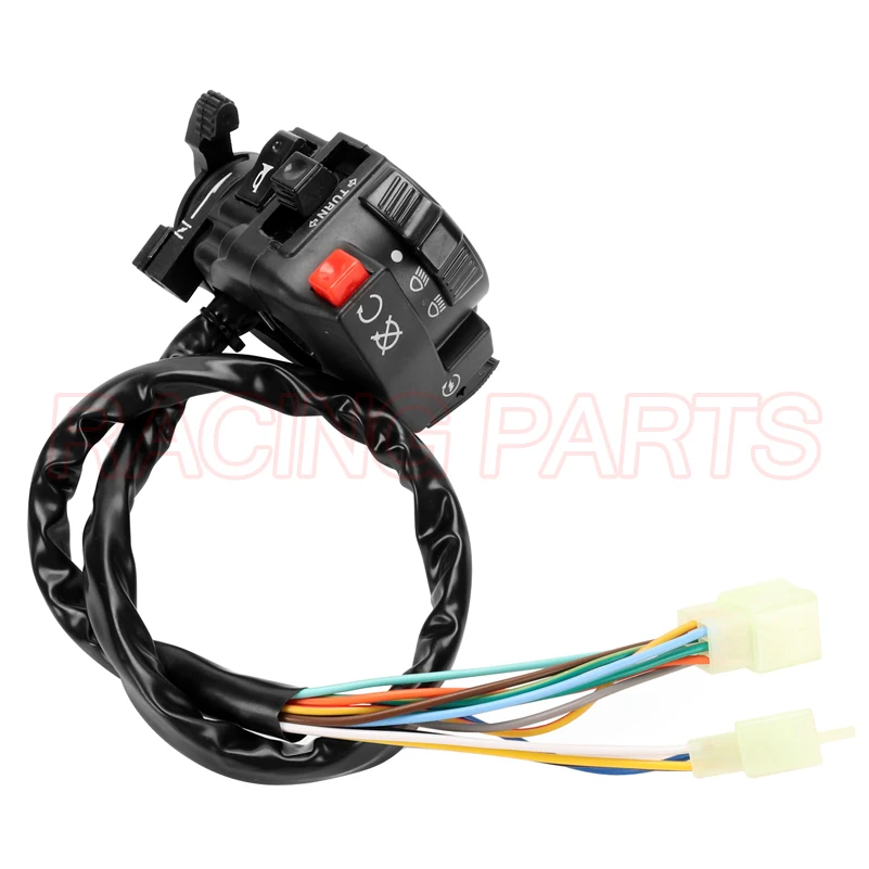 Motorcycle Light Hi-Lo Beam Kill Electric Start Turn Horn 5-Function Switch with Choke Lever for ATV Quad 4 Wheeler
Motorcycle Light Hi-Lo Beam Kill Electric Start Turn Horn 5-Function Switch with Choke Lever for ATV Quad 4 Wheeler