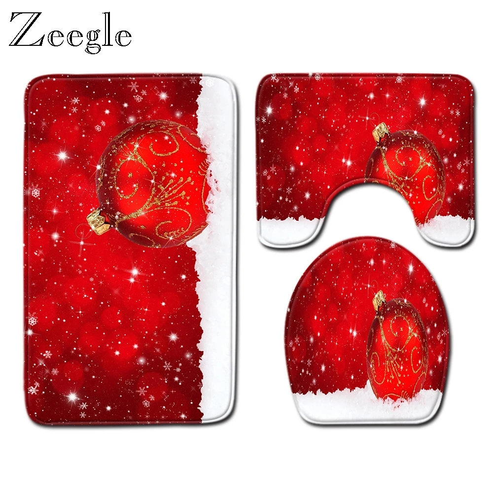 Zeegle Christmas 3pcs Bath Mat Set Anti Slip Bathroom Floor Mat Toilet Pedestal Rug Absorbent Foot Mat Washable Soft Toilet Set
Zeegle Christmas 3pcs Bath Mat Set Anti Slip Bathroom Floor Mat Toilet Pedestal Rug Absorbent Foot Mat Washable Soft Toilet Set