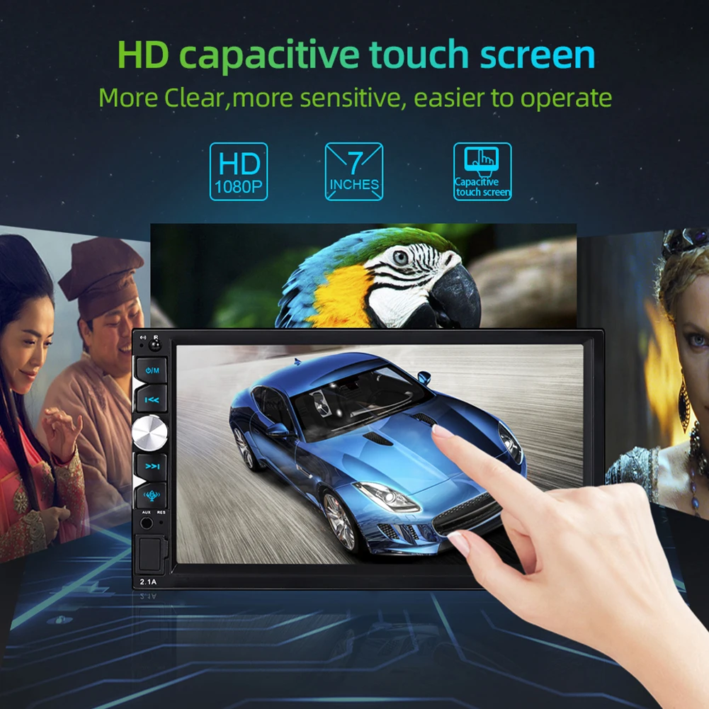 7 inch 2 DIN Car Radio Plastic Touch Screen Bluetooth-Compatible USB AUX Input Auto Stereo 180 * 100 * 65mm/7.09*3.94*2.56"
7 inch 2 DIN Car Radio Plastic Touch Screen Bluetooth-Compatible USB AUX Input Auto Stereo 180 * 100 * 65mm/7.09*3.94*2.56"