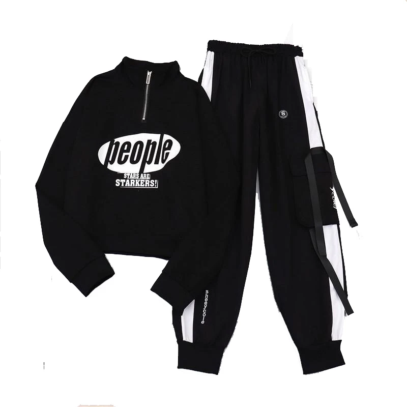 2021 T Shirt+Pants Harajuku Loose BF Cargo Pants Women Joggers Spring Autumn Pocket Cargo Pants Women Two Piece Streetwear
2021 T Shirt+Pants Harajuku Loose BF Cargo Pants Women Joggers Spring Autumn Pocket Cargo Pants Women Two Piece Streetwear