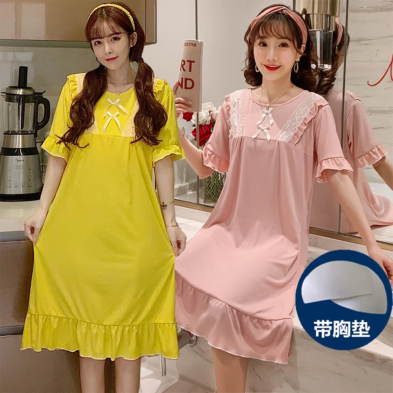 2021 Summer Short Sleeve 100% Cotton Sweet Princess Lace Nightgowns for Women Sleepwear Night Dress Nightdress Home Dress Nighty
2021 Summer Short Sleeve 100% Cotton Sweet Princess Lace Nightgowns for Women Sleepwear Night Dress Nightdress Home Dress Nighty