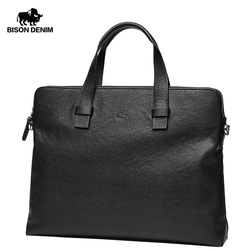 Мужской деловой портфель Bison Denim из воловьей кожи, сумка для ноутбука 14 дюймов с двойной молнией, мужская сумка через плечо
Мужской деловой портфель Bison Denim из воловьей кожи, сумка для ноутбука 14 дюймов с двойной молнией, мужская сумка через плечо