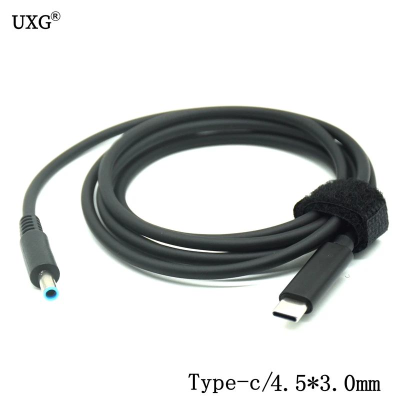 Адаптер питания USB Type-C PD переходник на 4 5*3 0 мм кабель для зарядки ноутбука шнур HP