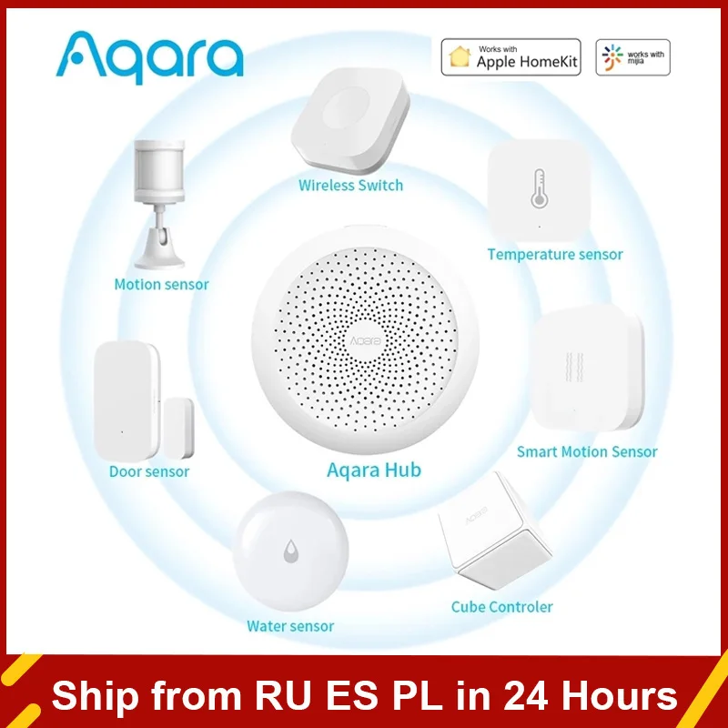 Набор умный дом Xiaomi Aqara Gateway 3 хаб с окошком дверью сенсором человеческим телом