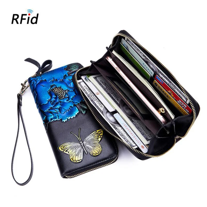 Western Rfid Buttfly Peony Manual Painting Leather Women Wallt Vintage Print Long Leather Women Purse
Western Rfid Buttfly Peony Manual Painting Leather Women Wallt Vintage Print Long Leather Women Purse