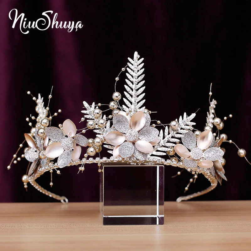 NiuShuya Handmade Gold Wedding Bridal Tiara Crown Princess Pageant Prom Glitter Flower Headband Wedding Hair Accessories
NiuShuya Handmade Gold Wedding Bridal Tiara Crown Princess Pageant Prom Glitter Flower Headband Wedding Hair Accessories