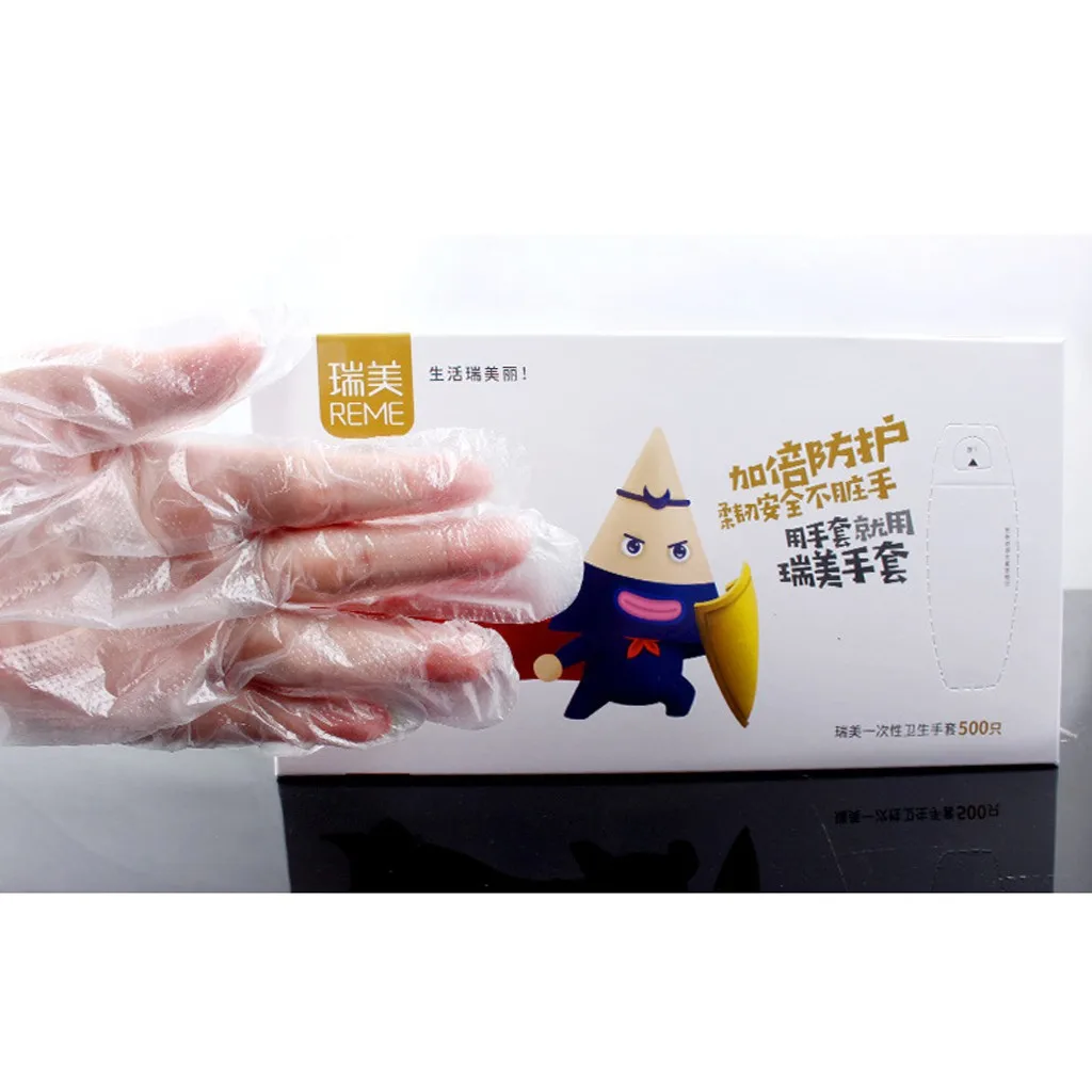 Disposable glove protection 100pc/500pc/1000pc Plastic Clear Disposable Gloves Garden Restaurant Home Food Baking Tool
Disposable glove protection 100pc/500pc/1000pc Plastic Clear Disposable Gloves Garden Restaurant Home Food Baking Tool