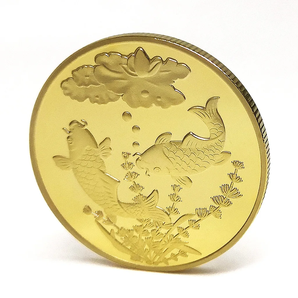 Chinese Style Golden Plated Koi Commemorative Coin Bring Good Luck Carp Mascot Collection Badge
Chinese Style Golden Plated Koi Commemorative Coin Bring Good Luck Carp Mascot Collection Badge