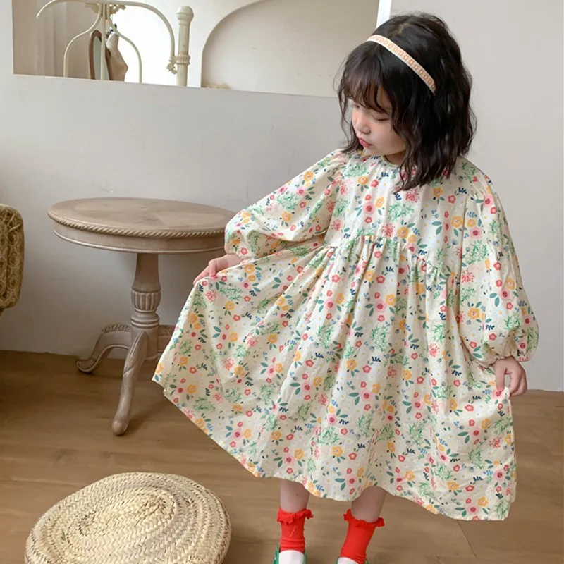 New Arrive Autumn 2021 Girls floral pattern cotton long-sleeved loose dress baby girls clothes
New Arrive Autumn 2021 Girls floral pattern cotton long-sleeved loose dress baby girls clothes