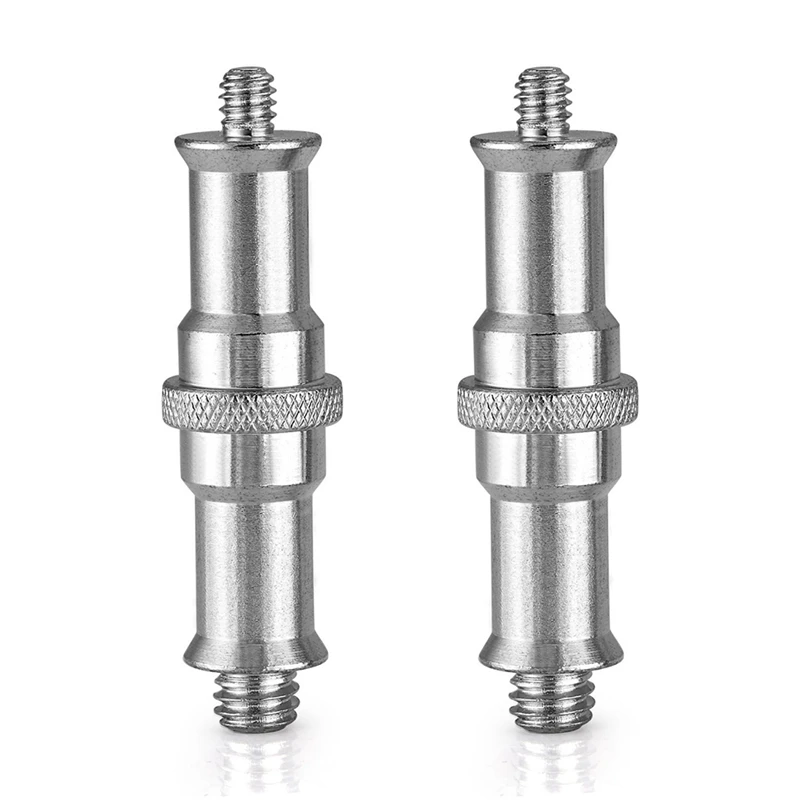 2 Pieces Standard 1/4 to 3/8 inch Metal Male Converter Threaded Screw Adapter Spigot Stud for Studio Light Stand, Hot Shoe/Cold
2 Pieces Standard 1/4 to 3/8 inch Metal Male Converter Threaded Screw Adapter Spigot Stud for Studio Light Stand, Hot Shoe/Cold