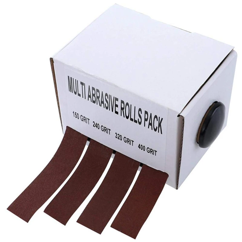 4 Rolls Sanding Belt Drawable Emery Cloth Sandpaper Dry Abrasive Belt Box Wood Grinding Roll Belts for Wood Turners, Automotive
4 Rolls Sanding Belt Drawable Emery Cloth Sandpaper Dry Abrasive Belt Box Wood Grinding Roll Belts for Wood Turners, Automotive
