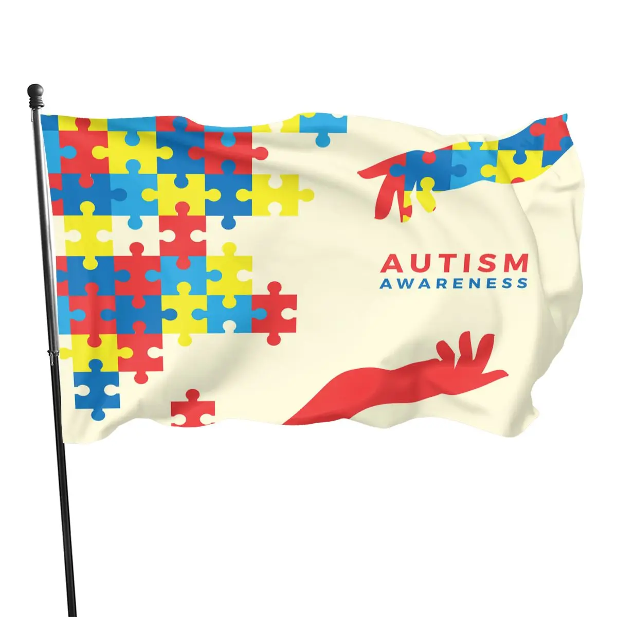 90x150cm World Autism Awareness Day Flag