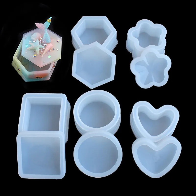 SNASAN Storage box flower heart Hexagon shape Resin Silicone Mould Jewelry Making DIY tool UV epoxy resin Box silicone mold
SNASAN Storage box flower heart Hexagon shape Resin Silicone Mould Jewelry Making DIY tool UV epoxy resin Box silicone mold