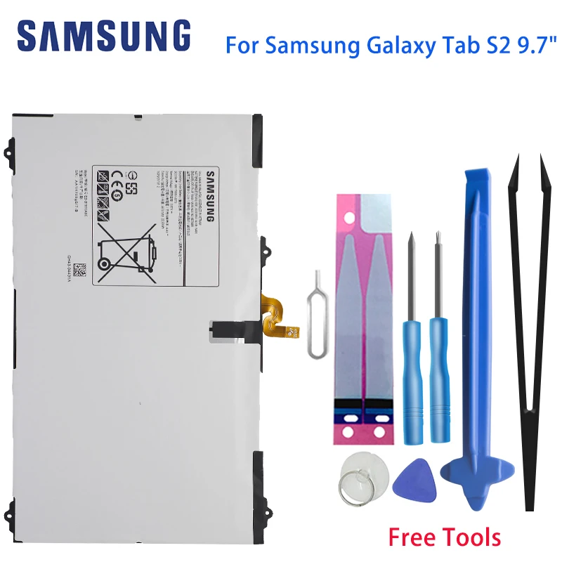 Original Samsung Galaxy Tab S2 9.7 Tablet Battery EB-BT810FBE 5870mAh For Samsung Galaxy Tab S2 9.7" T810 T813 T815 T819C T817A
Original Samsung Galaxy Tab S2 9.7 Tablet Battery EB-BT810FBE 5870mAh For Samsung Galaxy Tab S2 9.7" T810 T813 T815 T819C T817A