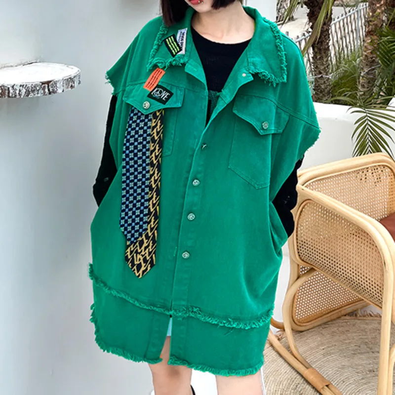 XUXI Denim Waistcoat Women 2021 New Autumn Outer Burrs Fashion Vest Waistcoat Thin Top Single Breasted Coat E3244
XUXI Denim Waistcoat Women 2021 New Autumn Outer Burrs Fashion Vest Waistcoat Thin Top Single Breasted Coat E3244