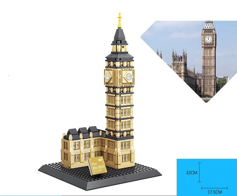 WANGE 4211 Architecture 3D DIY Big Ben Building Blocks Sets City Bricks Classic Skyline Model Kids Gift Toys For Children
WANGE 4211 Architecture 3D DIY Big Ben Building Blocks Sets City Bricks Classic Skyline Model Kids Gift Toys For Children