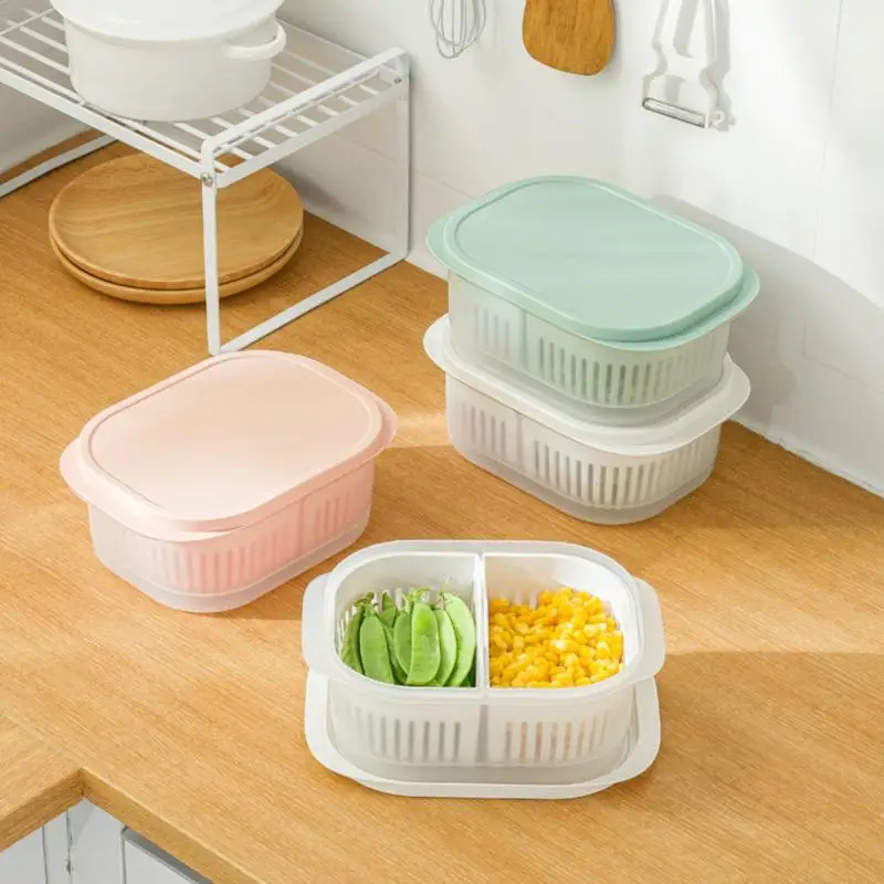 Kitchen Refrigerator Organizer Storage Drain Sealed Box Fresh-Keeping For Ginger Garlic Onion Refrigerator Food Crisper
Kitchen Refrigerator Organizer Storage Drain Sealed Box Fresh-Keeping For Ginger Garlic Onion Refrigerator Food Crisper