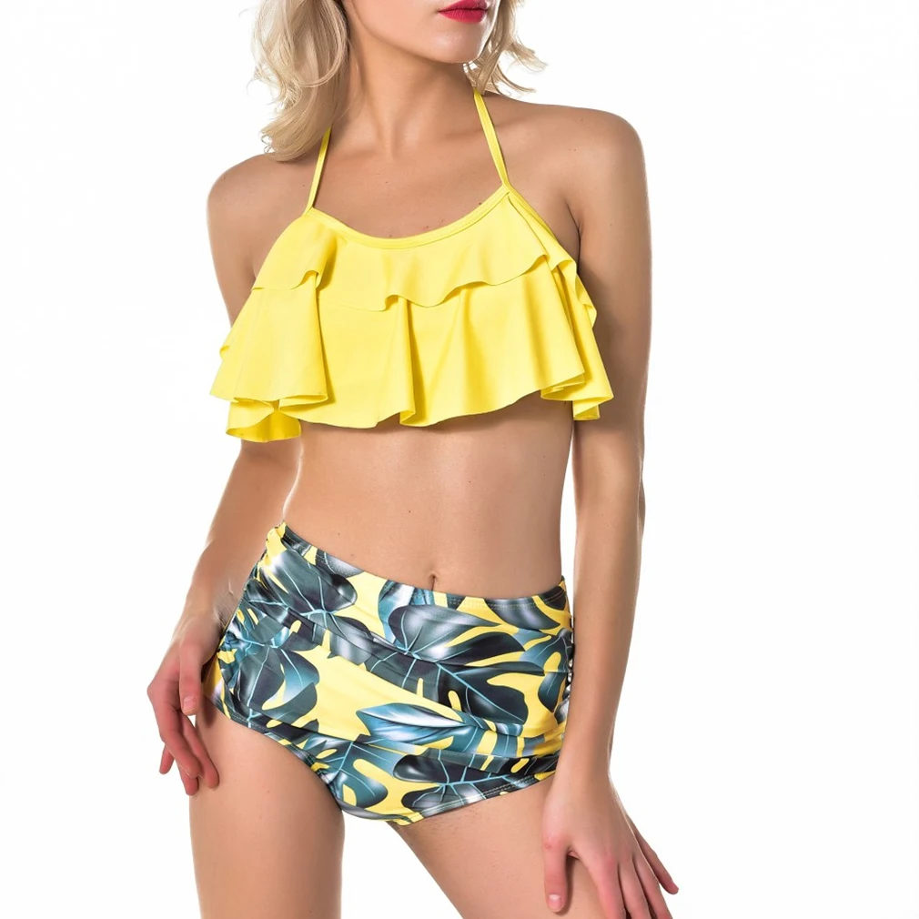 Hot Sale Women Clothes High Waisted Swimwear For Ladies Ruffle Sling Summer Backless Split Swimsuit 2021
Hot Sale Women Clothes High Waisted Swimwear For Ladies Ruffle Sling Summer Backless Split Swimsuit 2021