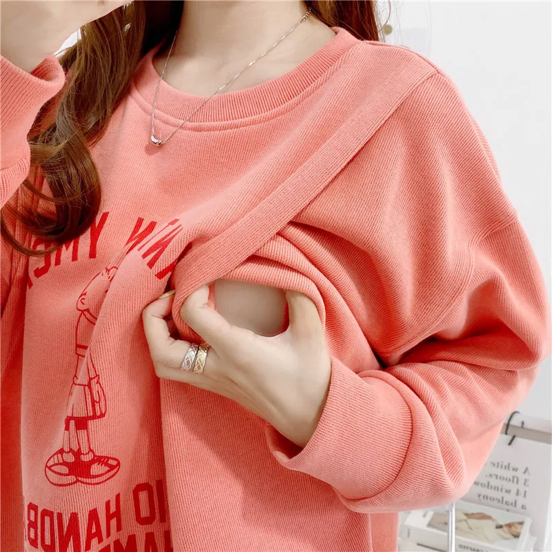Autumn Style Breastfeeding Sweaters Pullover Left And Right Side Openings Character Print Nursing Hoodies Maternity Clothes 7839
Autumn Style Breastfeeding Sweaters Pullover Left And Right Side Openings Character Print Nursing Hoodies Maternity Clothes 7839