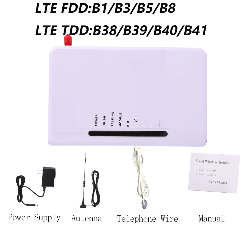 4G LTE fixed wireless terminal phone LTE 4G FWT destop phone with LCD display for connecting desktop phone or PBX or PABX
4G LTE fixed wireless terminal phone LTE 4G FWT destop phone with LCD display for connecting desktop phone or PBX or PABX