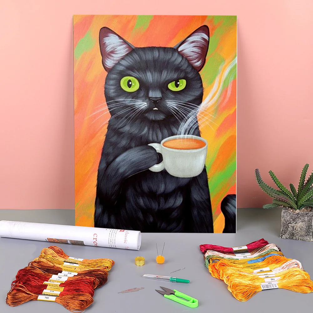 Animal Carton Cat Pre-Printed 11CT Cross-Stitch Patterns Embroidery DMC Threads Handicraft Craft Needlework Wholesale
Animal Carton Cat Pre-Printed 11CT Cross-Stitch Patterns Embroidery DMC Threads Handicraft Craft Needlework Wholesale