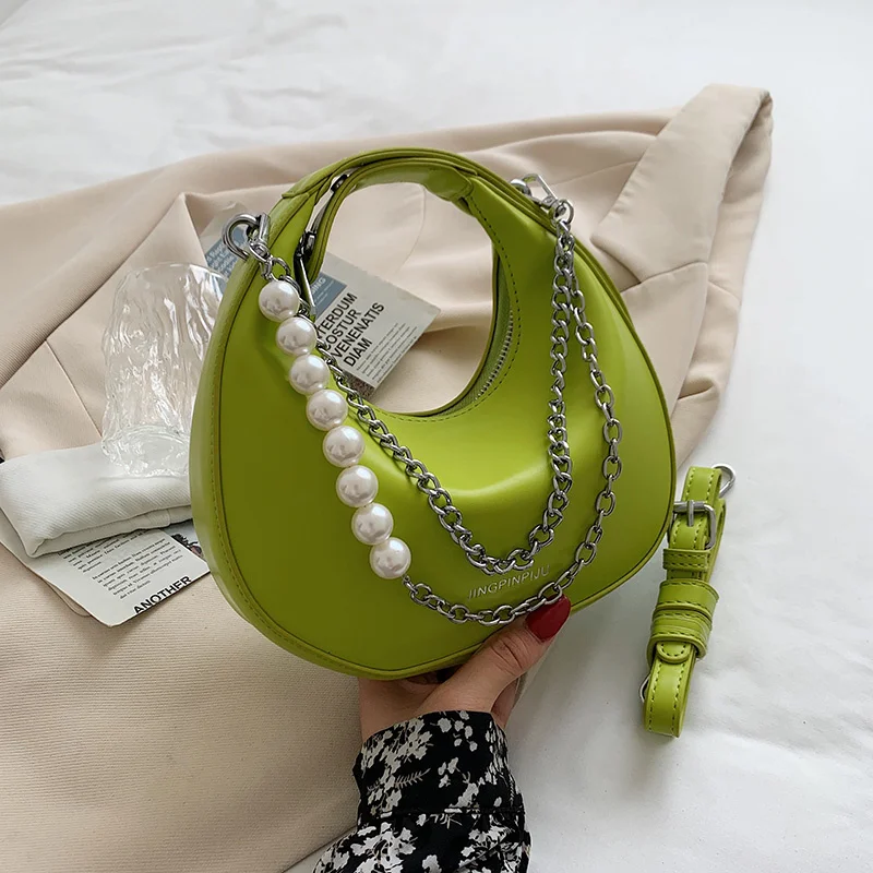Half-Moon PU Leather Crossbody Shoulder Bags for Women 2021 Summer Fashion Luxury Brand Pearl Chain Underarm Handbag
Half-Moon PU Leather Crossbody Shoulder Bags for Women 2021 Summer Fashion Luxury Brand Pearl Chain Underarm Handbag
