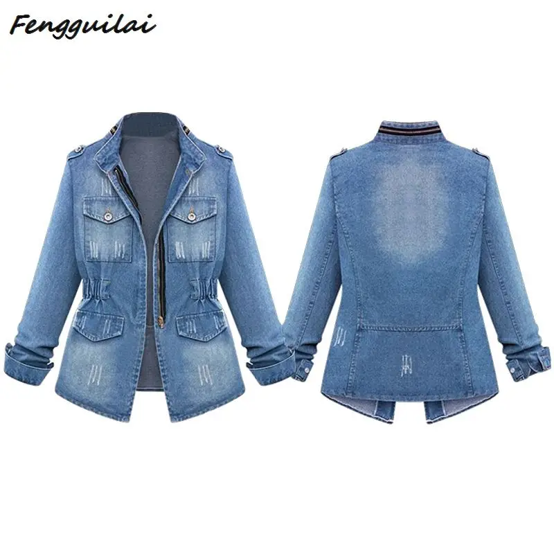 FENGGUILAI Ladies Large Size Print Denim Jacket Women High Quality Clothing Fashion Vintage Elegant Plus Size Jean Bomber Jacket
FENGGUILAI Ladies Large Size Print Denim Jacket Women High Quality Clothing Fashion Vintage Elegant Plus Size Jean Bomber Jacket