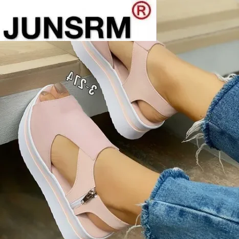 Women Sandals 2021 Brand Summer Shoes Ladies Foam Platform Sandals Zip Beach Sandal for Woman Flat with Sandalias De Mujer
Women Sandals 2021 Brand Summer Shoes Ladies Foam Platform Sandals Zip Beach Sandal for Woman Flat with Sandalias De Mujer