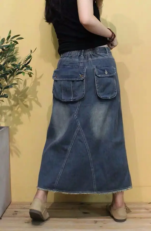 IEQJ Do Old Vintage Pocket Ripped High Waist Blue Denim Skirt Pocket Design Women Fashion Tide New Spring Autumn 2021 8P238
IEQJ Do Old Vintage Pocket Ripped High Waist Blue Denim Skirt Pocket Design Women Fashion Tide New Spring Autumn 2021 8P238