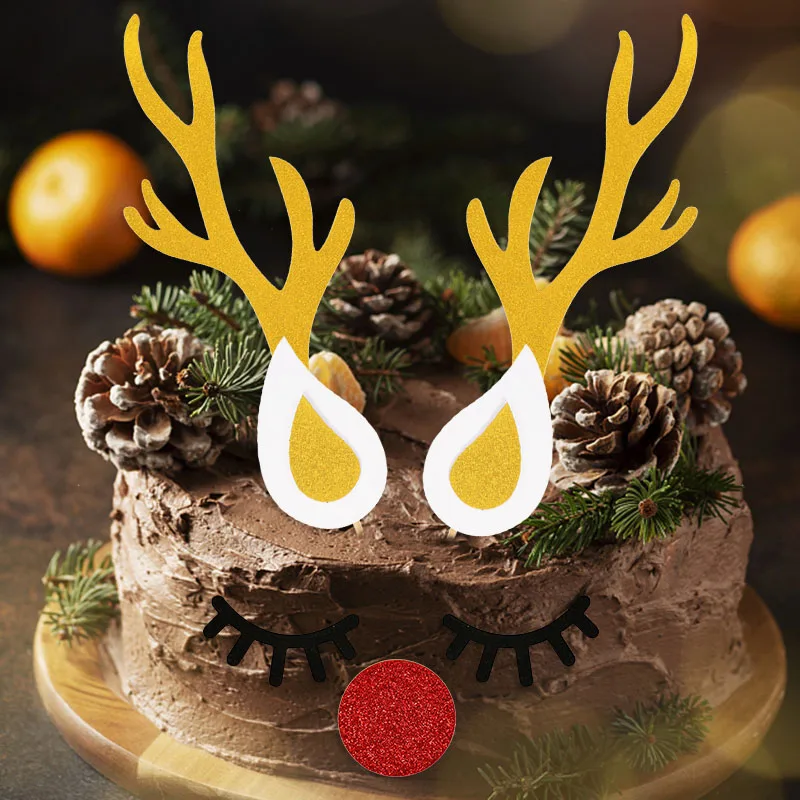 1Set Creative DIY Cute Christmas Deer Cake Decorations Antlers Eyes Nose Dessert Accessories Kids Birthday Christmas Party Decor
1Set Creative DIY Cute Christmas Deer Cake Decorations Antlers Eyes Nose Dessert Accessories Kids Birthday Christmas Party Decor