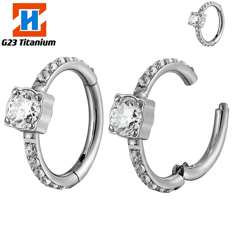 1PC G23 Titanium Hoop Round Zircon Earrings Helix Piercing Cartilage Tragus Septum Nose Segment Ring Fashion Perforated Jewelry
1PC G23 Titanium Hoop Round Zircon Earrings Helix Piercing Cartilage Tragus Septum Nose Segment Ring Fashion Perforated Jewelry