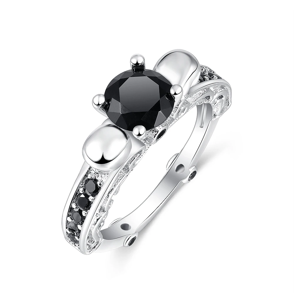 Elegant Simple Black Crystal Silver Plated Ring For Women Wedding Party Jewelry Gifts Classical Gift
Elegant Simple Black Crystal Silver Plated Ring For Women Wedding Party Jewelry Gifts Classical Gift