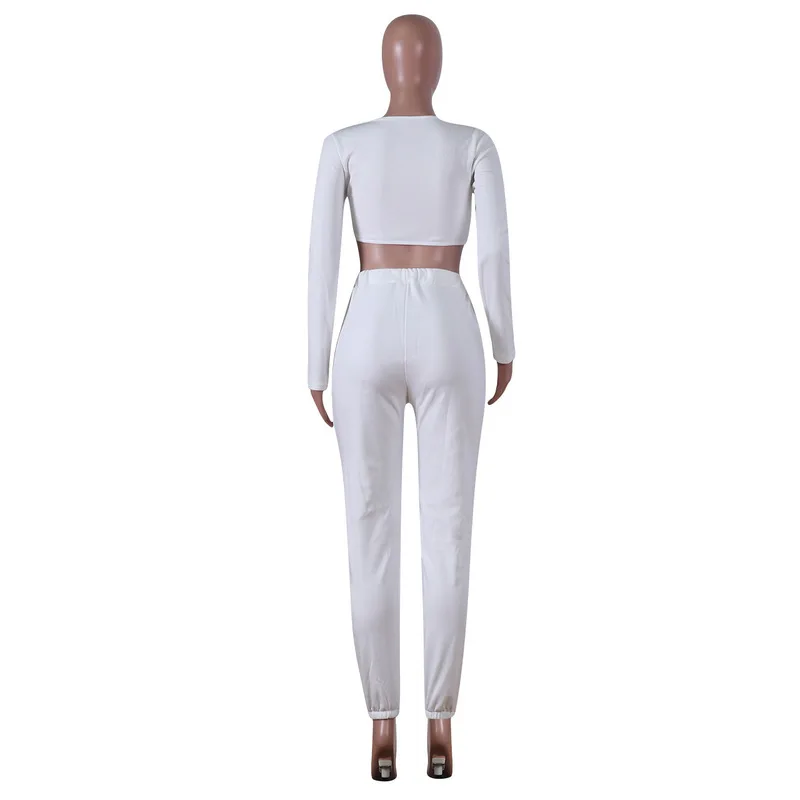 Solid Sportswear Two Piece Set Matching Set Womens Clothing Scoop Neck Long Sleeve Crop Top and High Waist Pants Fall Outfits
Solid Sportswear Two Piece Set Matching Set Womens Clothing Scoop Neck Long Sleeve Crop Top and High Waist Pants Fall Outfits