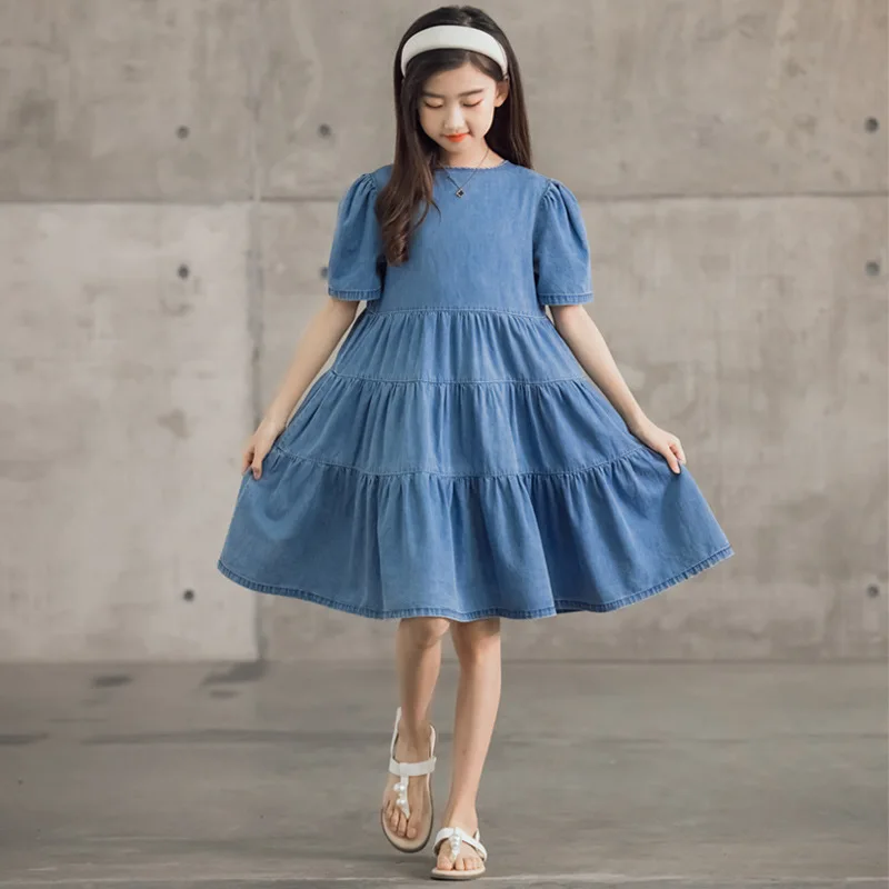 100% Cotton 2021 Summer New Jeans Dresses Princess Girls Dress Cute Teens Dresses Girl Clothes Patchwork Kids Party Clohing
100% Cotton 2021 Summer New Jeans Dresses Princess Girls Dress Cute Teens Dresses Girl Clothes Patchwork Kids Party Clohing