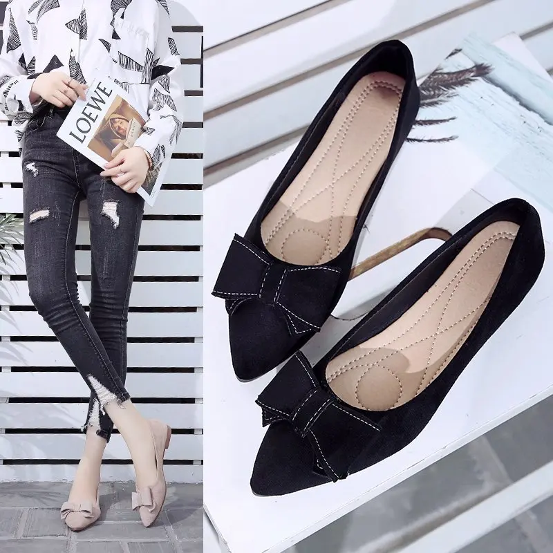 Women's Shoes Spring And Autumn New Fashion Pointed Bow Flat Sole Single Shoes Plus Size Korean Soft Surface Comfortable Shoes
Women's Shoes Spring And Autumn New Fashion Pointed Bow Flat Sole Single Shoes Plus Size Korean Soft Surface Comfortable Shoes