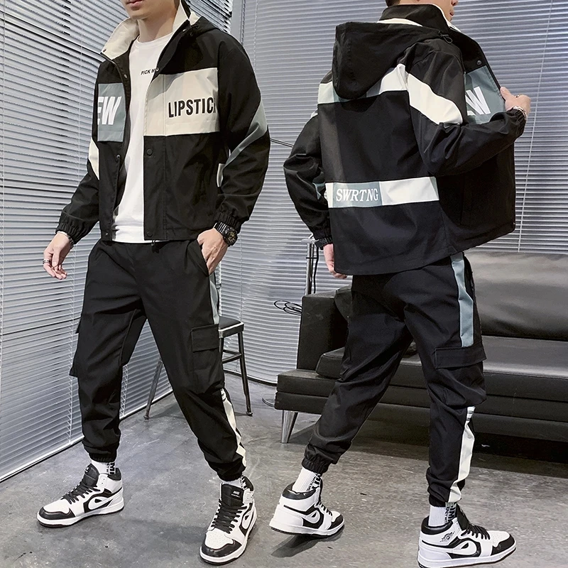 Tracksuits Set 2020 Men Autumn Sportswear Suit Hooded Jacket Sweatshirt+Pant Patchwork Hip Hop Streetwear 2 PCS Men Clothing
Tracksuits Set 2020 Men Autumn Sportswear Suit Hooded Jacket Sweatshirt+Pant Patchwork Hip Hop Streetwear 2 PCS Men Clothing