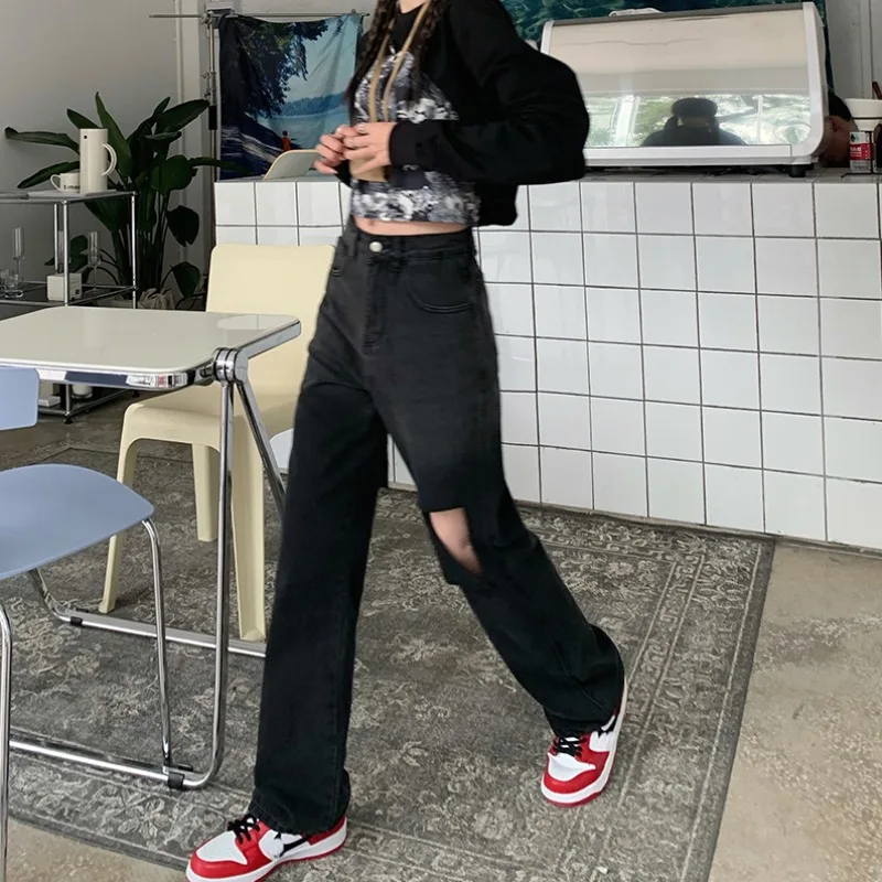 Vintage Gradient High Waist Jeans Women Fashion High Street Ripped Straight Pants Y2k Pants Woman Button Fly Korean Denim Pants
Vintage Gradient High Waist Jeans Women Fashion High Street Ripped Straight Pants Y2k Pants Woman Button Fly Korean Denim Pants