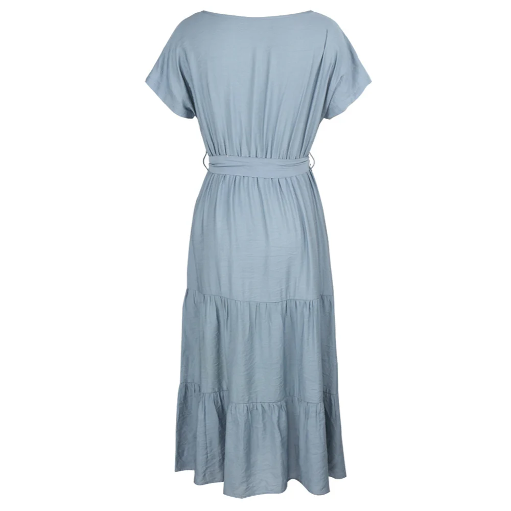 New Arrive 2021 Spring Summer Dress Women O Neck Tunic Loose Solid Color Casual Mid-Calf Dresses
New Arrive 2021 Spring Summer Dress Women O Neck Tunic Loose Solid Color Casual Mid-Calf Dresses