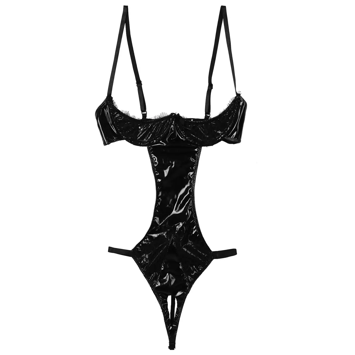 iiniim Womens Erotic Leather Lingerie Crotchless Sexy Fetish Bodycon Catsuit Underwired Cups Backless Open Crotch Sissy Bodysuit
iiniim Womens Erotic Leather Lingerie Crotchless Sexy Fetish Bodycon Catsuit Underwired Cups Backless Open Crotch Sissy Bodysuit