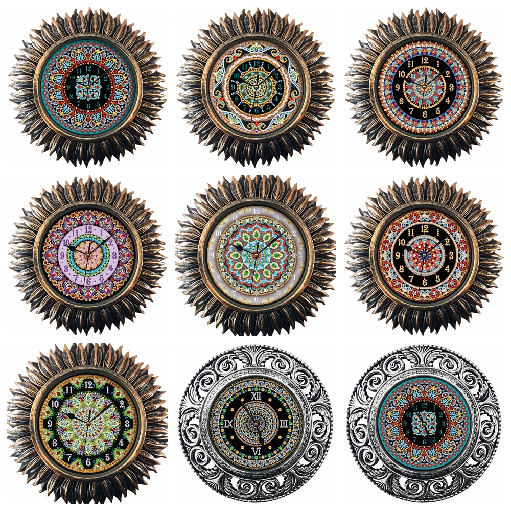 DIY Diamond Painting Clock Mandala Clock Art 5D DIY Full Special Shaped Diamond Mosaic Home Decoration Gift With Frame
DIY Diamond Painting Clock Mandala Clock Art 5D DIY Full Special Shaped Diamond Mosaic Home Decoration Gift With Frame