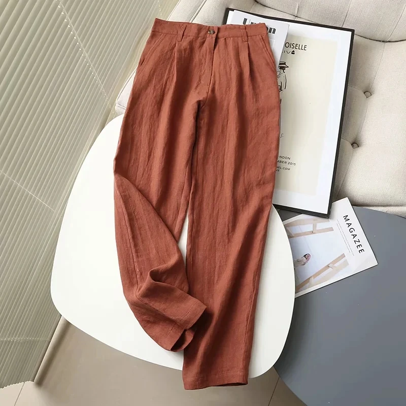 Withered England Style Office Lady Fashion Solid Linen Suits Pants Women Pantalones Mujer Pantalon Femme Straight Trousers Women 
Withered England Style Office Lady Fashion Solid Linen Suits Pants Women Pantalones Mujer Pantalon Femme Straight Trousers Women
