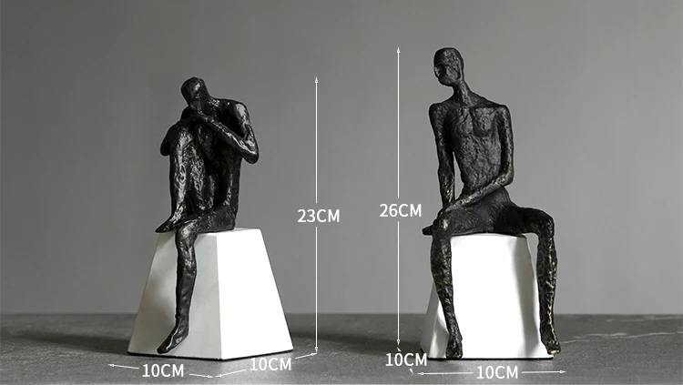 Modern Abstract Figure Sitting On White Trapezoidal Marble Statue Ornaments Home Decoration Accessories Metal Crafts Furnishings
Modern Abstract Figure Sitting On White Trapezoidal Marble Statue Ornaments Home Decoration Accessories Metal Crafts Furnishings
