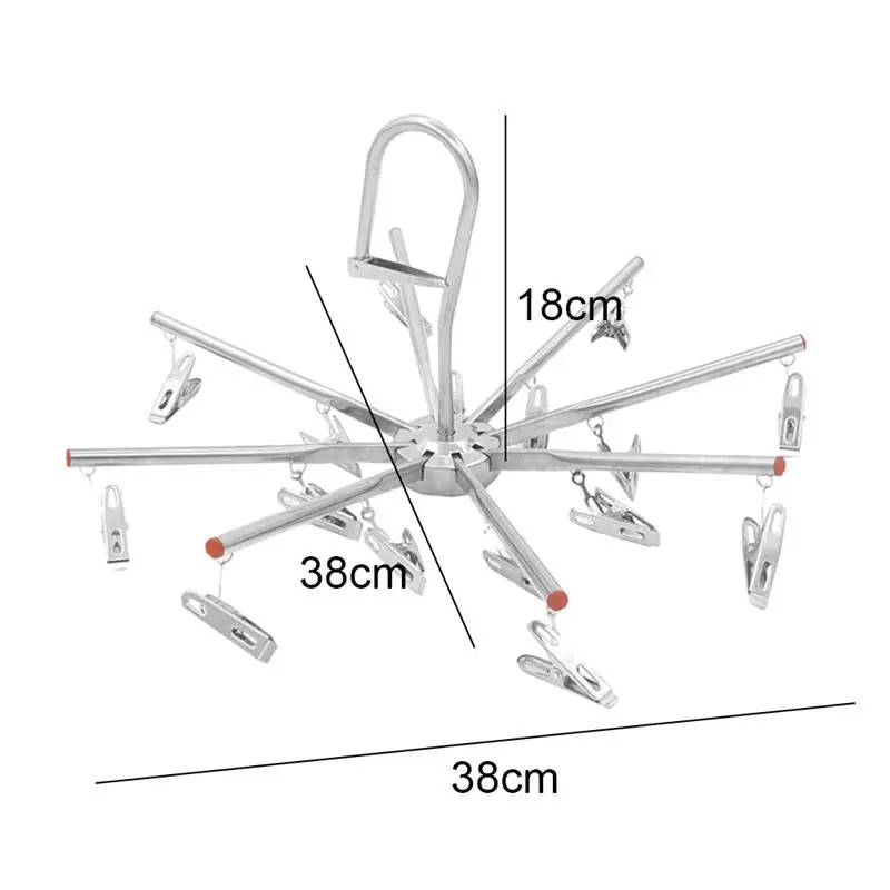 Foldable Clothespin 16 Clips Stainless Steel Underwear Sock Dryer Laundry Rack Flat Head Clothes Hanging Strong Grip Clip
Foldable Clothespin 16 Clips Stainless Steel Underwear Sock Dryer Laundry Rack Flat Head Clothes Hanging Strong Grip Clip
